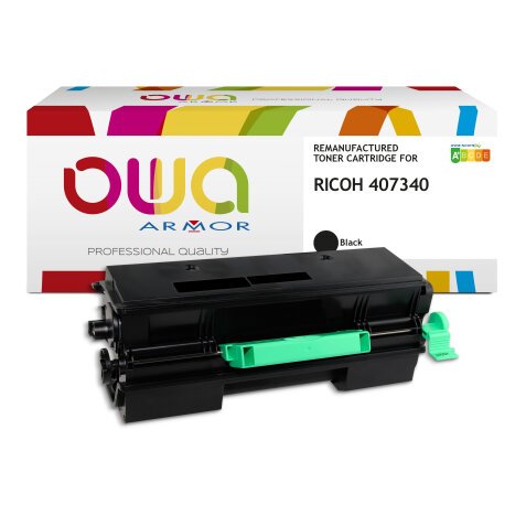 Toner remanufacturé OWA - standard - Noir - pour RICOH 407340