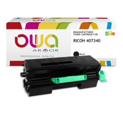 Toner remanufacturé OWA - standard - Noir - pour RICOH 407340