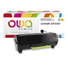 Toner remanufacturé OWA - haute capacité - Noir - pour LEXMARK 60F5X00