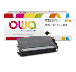 Toner remanufacturé OWA - très très haute capacité - Noir - pour BROTHER TN-3390
