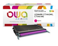 Toner remanufacturé OWA - standard - pour LEXMARK C734A2CG, C734A1CG