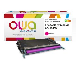 Toner remanufacturé OWA - standard - pour LEXMARK C734A2CG, C734A1CG