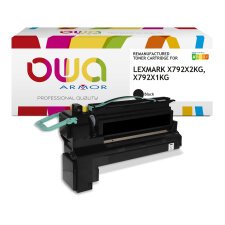 Toner remanufacturé OWA - haute capacité - Noir - pour LEXMARK X792X2KG, X792X1KG