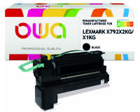 Toner remanufacturé OWA - haute capacité - Noir - pour LEXMARK X792X2KG, X792X1KG