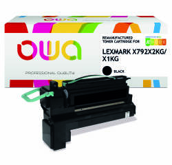 Toner remanufacturé OWA - haute capacité - Noir - pour LEXMARK X792X2KG, X792X1KG