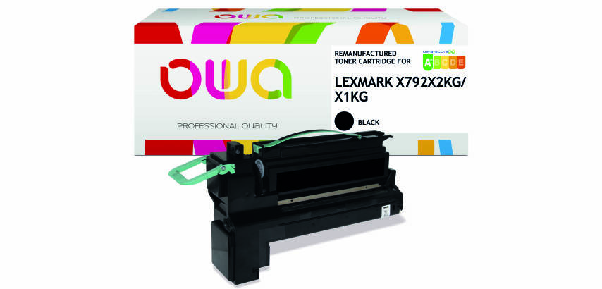 Toner remanufacturé OWA - haute capacité - Noir - pour LEXMARK X792X2KG, X792X1KG