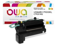 Toner remanufacturé OWA - haute capacité - Noir - pour LEXMARK C792X2KG, C792X1KG