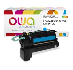 Toner remanufacturé OWA - haute capacité - pour LEXMARK C792X2CG, C792X1CG