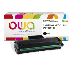 EN_Toner remanufacturé OWA - haute capacité - Noir - pour SAMSUNG MLT-D111S/ELS, MLT-D111L/ELS