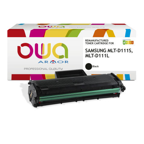 Toner remanufacturé OWA - haute capacité - Noir - pour SAMSUNG MLT-D111S/ELS, MLT-D111L/ELS