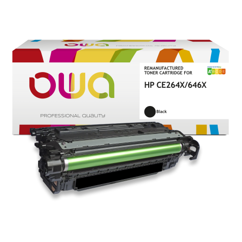 Toner remanufacturé OWA - haute capacité - Noir - pour HP CE264X