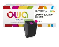 EN_Toner remanufacturé OWA - haute capacité - Magenta - pour LEXMARK 80C2HM0, 80C2HME