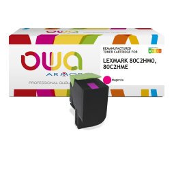 Toner remanufacturé OWA - haute capacité - Magenta - pour LEXMARK 80C2HM0, 80C2HME