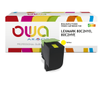 Toner remanufacturé OWA - haute capacité - Jaune - pour LEXMARK 80C2HY0, 80C2HYE