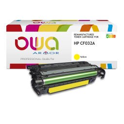 Toner remanufacturé OWA - standard - Jaune - pour HP CF032A