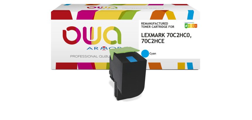 Toner remanufacturé OWA - haute capacité - pour LEXMARK 70C2HC0, 70C2HCE