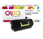 Toner remanufacturé OWA - standard - Noir - pour LEXMARK 52D5000, 52D500E