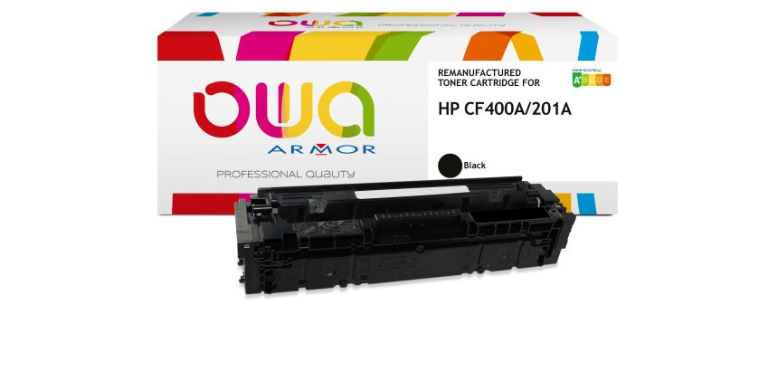 Toner remanufacturé OWA - standard - Noir - pour HP CF400A