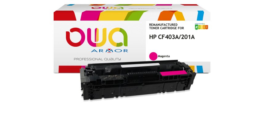 Toner remanufacturé OWA - standard - pour HP CF401A