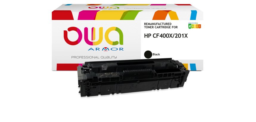 Toner remanufacturé OWA - haute capacité - Noir - pour HP CF400X