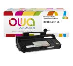 Toner remanufacturé OWA - standard - Noir - pour RICOH 407166