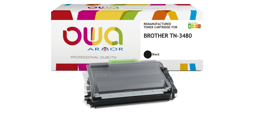 Toner remanufacturé OWA - standard - Noir - pour BROTHER TN-3480