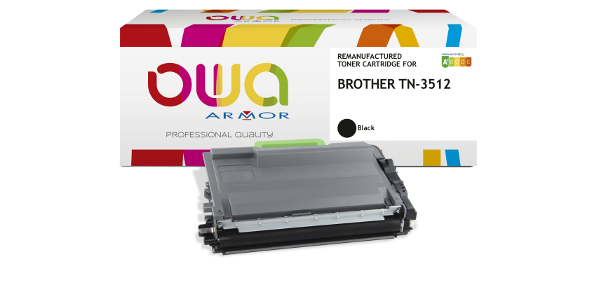 Toner remanufacturé OWA - haute capacité - Noir - pour BROTHER TN-3512