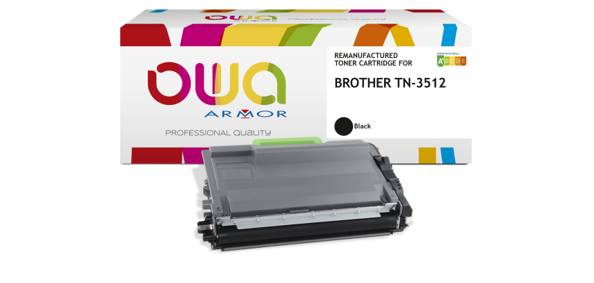 Toner remanufacturé OWA - haute capacité - Noir - pour BROTHER TN-3512