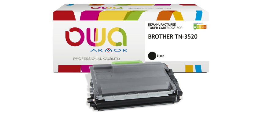 Toner remanufacturé OWA - haute capacité - Noir - pour BROTHER TN-3520