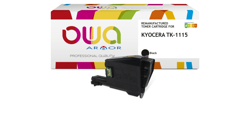 Toner remanufacturé OWA - standard - Noir - pour KYOCERA TK-1115