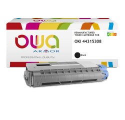 Toner remanufacturé OWA - standard - Noir - pour OKI 44315308
