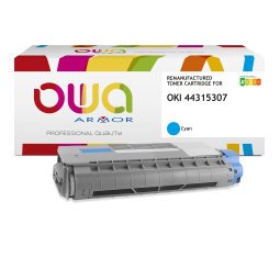 EN_Toner remanufacturé OWA - standard - Cyan - pour OKI 44315307