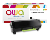 Toner remanufacturé OWA - haute capacité - Noir - pour LEXMARK 50F5U00