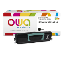 Toner remanufacturé OWA - standard - Noir - pour LEXMARK X203A21G, X203A11G