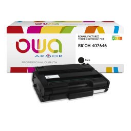 EN_Toner remanufacturé OWA - standard - Noir - pour RICOH 407646