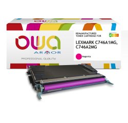 Toner remanufacturé OWA - standard - pour LEXMARK C746A1CG, C746A2CG