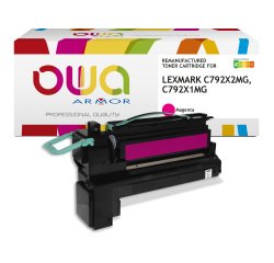 Toner remanufacturé OWA - haute capacité - pour LEXMARK C792X2CG, C792X1CG