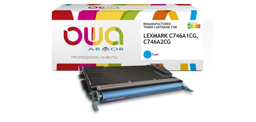 Toner remanufacturé OWA - standard - pour LEXMARK C746A1CG, C746A2CG