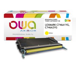 Toner remanufacturé OWA - standard - pour LEXMARK C746A1CG, C746A2CG