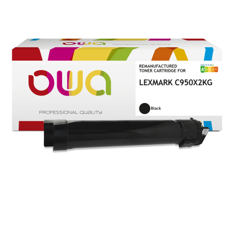 Toner remanufacturé OWA - standard - Noir - pour LEXMARK C950X2KG