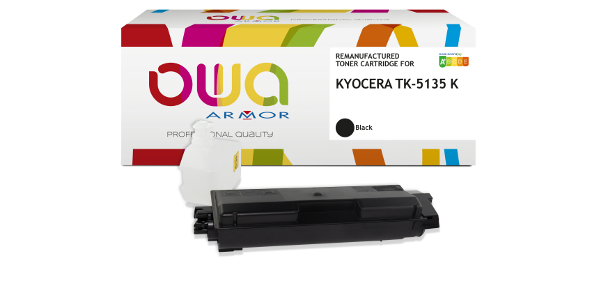 Toner remanufacturé OWA - standard - Noir - pour KYOCERA TK-5135 K