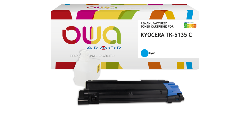 Toner remanufacturé OWA - standard - pour KYOCERA TK-5135 C