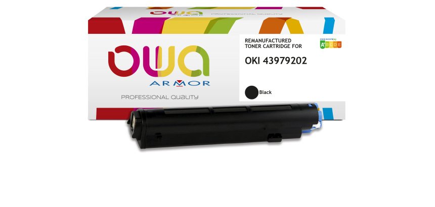 Toner remanufacturé OWA - haute capacité - Noir - pour OKI 43979202
