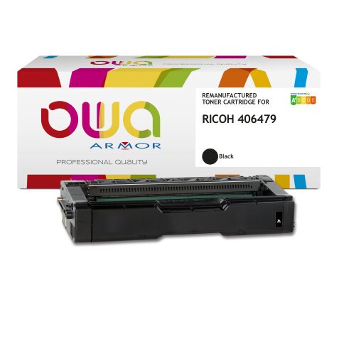Toner remanufacturé OWA - haute capacité - Noir - pour RICOH 406479