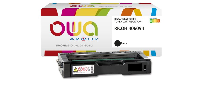 Toner remanufacturé OWA - standard - Noir - pour RICOH 406094
