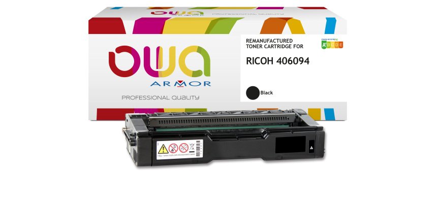 Toner remanufacturé OWA - standard - Noir - pour RICOH 406094