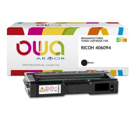 Toner remanufacturé OWA - standard - Noir - pour RICOH 406094