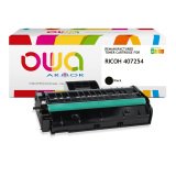 Toner remanufacturé OWA - haute capacité - Noir - pour RICOH 407254