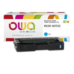 EN_Toner remanufacturé OWA - standard - Cyan - pour RICOH 407532