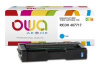 Toner remanufacturé OWA - haute capacité - Cyan - pour RICOH 407717